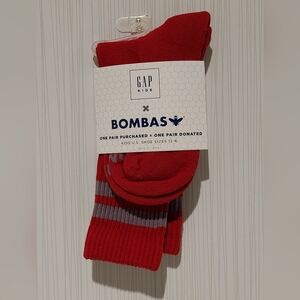 GAP By Bombas Socks Kids Shoe Size 12 to 6 Red Socks